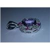 Image 2 : 3.060g Pendant of Amethyst, Ruby and CZ Sterling 925 Silver