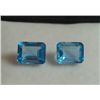 Image 1 : 6.15 Ct Pair of Blue Topaz Stone of Rectangular Shape