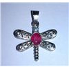Image 1 : 2.500g Pendant of Ruby Sterling 925 Silver