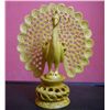 Image 1 : Decorative Wooden Peacock Statue Size: 4 inches
