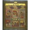 Image 1 : A RUSSIAN ICON OF THE LIFE OF THE VIRGIN, 16.3 x 13.8" - 41.5 x 35 cm., 19th c....