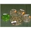 Image 1 : FLOWER ARRANGING GLASS - 4 CLEAR AND 1 GREEN =5 TOTAL
