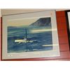 Image 1 : FRAMED WHALE PRINT - LONE ORCA
