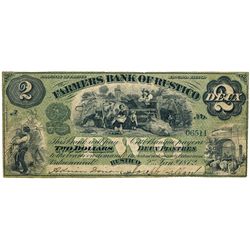 THE FARMER'S BANK OF RUSTICO.