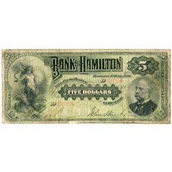 THE BANK OF HAMILTON.
