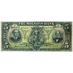 THE MOLSON'S BANK.