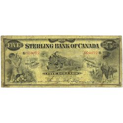 THE STERLING BANK OF CANADA