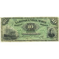 LA BANQUE VILLE MARIE.