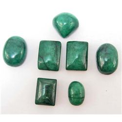 LOT OF 101.1 CTS. OF NATURAL GREEN EMERALDS