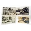 LOT OF 4 WW1 ERA FRENCH WAR SCENE POSTCARDS