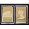 YELLOWSTONE PARK 1 OZ. .999 GOLD CLAD INGOT BAR