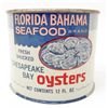 Image 1 : VINTAGE FLORIDA BAHAMA OYSTERS ADVERTISING TIN