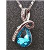 Image 1 : PLATINUM PLATED AUSTRIAN CRYSTAL PENDANT WITH CHAIN