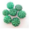 Image 1 : LOT OF 102.7 CTS. OF HAND CARVED GREEN EMERALDS