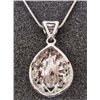 Image 2 : PLATINUM PLATED AUSTRIAN CRYSTAL PENDANT WITH CHAIN