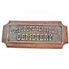 Image 1 : TOMBSTONE TERRITORY CEMETERY BRASS WALL PLAQUE