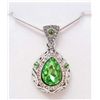 Image 1 : PLATINUM PLATED AUSTRIAN CRYSTAL PENDANT NECKLACE