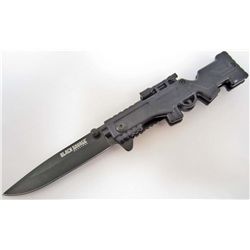 BV120 BLACK SAVAGE RIFLE ASSISTED OPENING POCKET KNIFE
