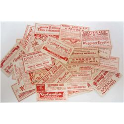 LOT OF MISC. VINTAGE PHARMACY DRUG LABELS