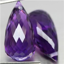 LOT OF 39.56 CTS OF BRAZILIAN AMETHYST 2 PCS
