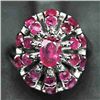 Image 1 : WHITE GOLD OVER STERLING SILVER RUBY RING
