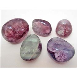LOT OF 382 CTS CHINESE FLUORITE TUMBLED 5 PCS