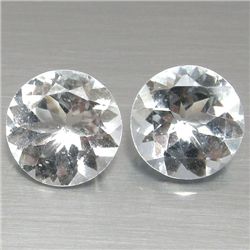 PAIR OF 4.18 CTS WHITE SANTA MARIA AQUAMARINE