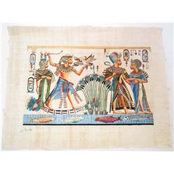 EGYPTIAN PHARAOH PRINT ON PAPYRUS 12" X 16"