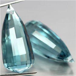 LOT OF 56.20 CTS OF AFRICAN AQUAMARINE QUARTZ 2 PCS
