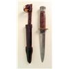 Image 1 : WWII German Knife/Dagger w/ Leather Handle and Scabbard