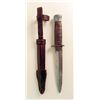 Image 2 : WWII German Knife/Dagger w/ Leather Handle and Scabbard
