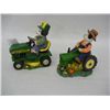 Image 2 : 2 Cow and Tractor Resin Figurines: 1 Mary's Moo Moos, "Deere To My Heart, 1 Unmarked