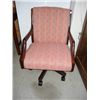 Image 1 : Wood Framed Red Upholstered Accent Chair