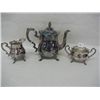 Image 1 : Leonard Silver Plated Tea Pot, Creamer, and Sugar