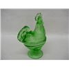 Image 2 : Green Glass Rooster on a Nest