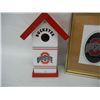 Image 2 : Ohio State University Framed Cross Stitch, Freezer Mug, and Bird House