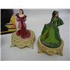 Image 2 : 2 Gone with the Wind Trinket Boxes, 4 Figurines, Small Framed Picture, and 1989 Calendar
