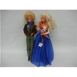 2 Barbies: Air Force Barbie and Patriotic Barbie