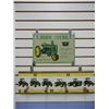 Image 1 : John Deere Tin Sign and Peg Shelf