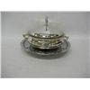 Image 1 : FB Rogers Serving Dish w/ Pyrex Baking Dish and Silver Toned Tray