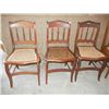 Image 1 : 3 Wicker Bottom Chairs