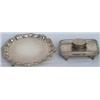 Image 1 : Edwardian HM silver circular salver with scallop & 'C`-scroll rim, on ball &...