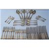 Image 1 : Victorian Edinburgh HM silver Queen's pattern 30-piece cutlery set for 6 people...