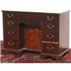 Image 1 : C18th George III mahogany kneehole desk with long drawer above secret drawer...