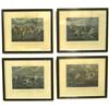Image 1 : Set of four early C19th colour engravings after Henry Alken - 'THE FIRST...