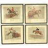 Image 1 : Set of four early C20th colour engravings after Cecil Aldin - 'HUNTING TYPES,...