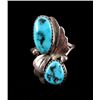 Image 2 : Navajo Sterling Silver & Turquoise Ring This is a