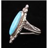 Image 3 : Navajo Silver & Turquoise Ring by Mary B. Smith Th