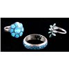 Image 1 : Navajo Sterling & Turquoise Ring Collection The co