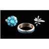 Image 2 : Navajo Sterling & Turquoise Ring Collection The co